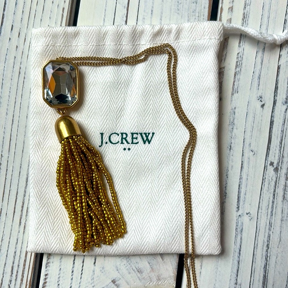 J Crew Factory Pendant Tassel Necklace